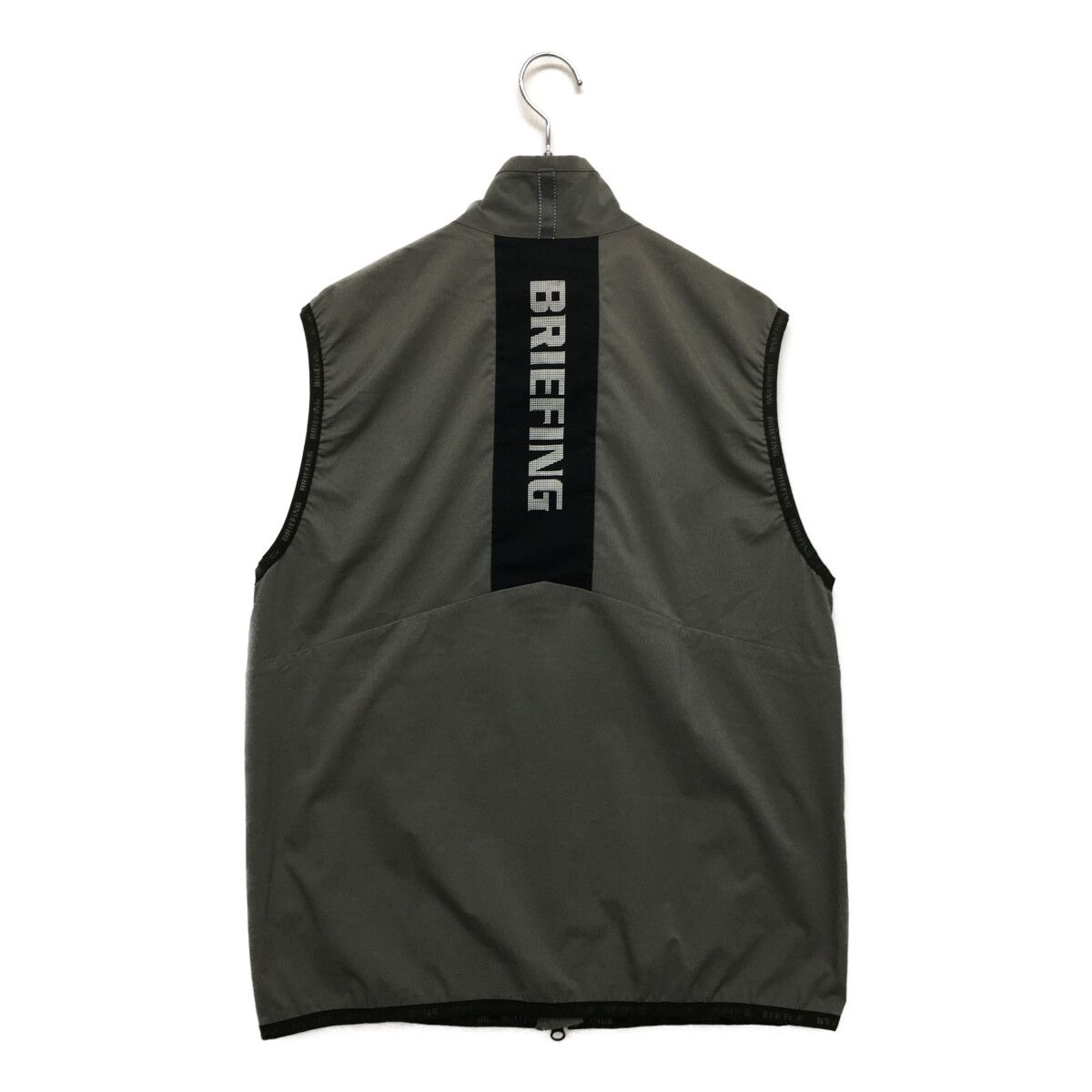 中古 メンズ ブリーフィング BRIEFING ベスト L グレー ダブルジップ