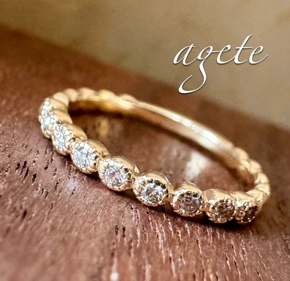 ete K10YG ダイヤモンド ピンキーリング ete】K10YG バイカラー