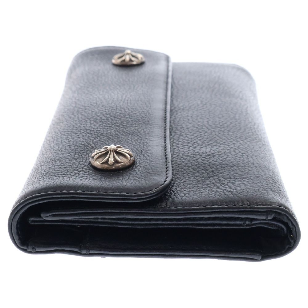 クロムハーツ CHROME HEARTS 三つ折り長財布 WAVE CROSS BALL ウェーブ