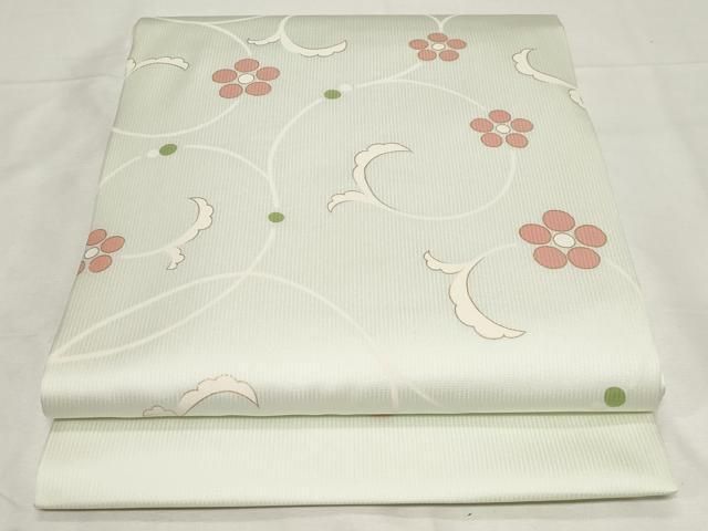 平和屋着物 九寸開き名古屋帯 草花文 金彩 正絹 CAAZ6489dy