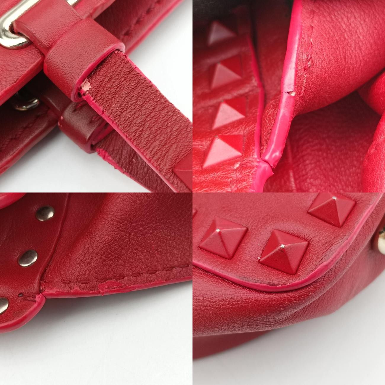 ヴァレンティノValentinoロックスタッズレッドレザー製番不明