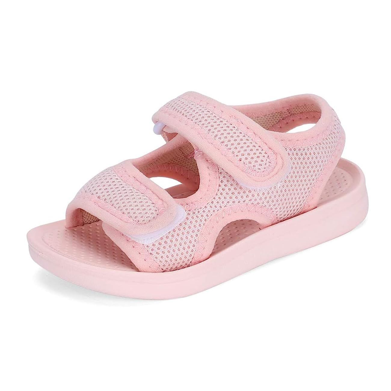 【新着商品】[HAPLUE] 子供 サンダル 夏 通気性 マジックテープ ベビーシューズ 男の子 女の子 サンダル ビーチシューズ（17.0 cm，ピンク）