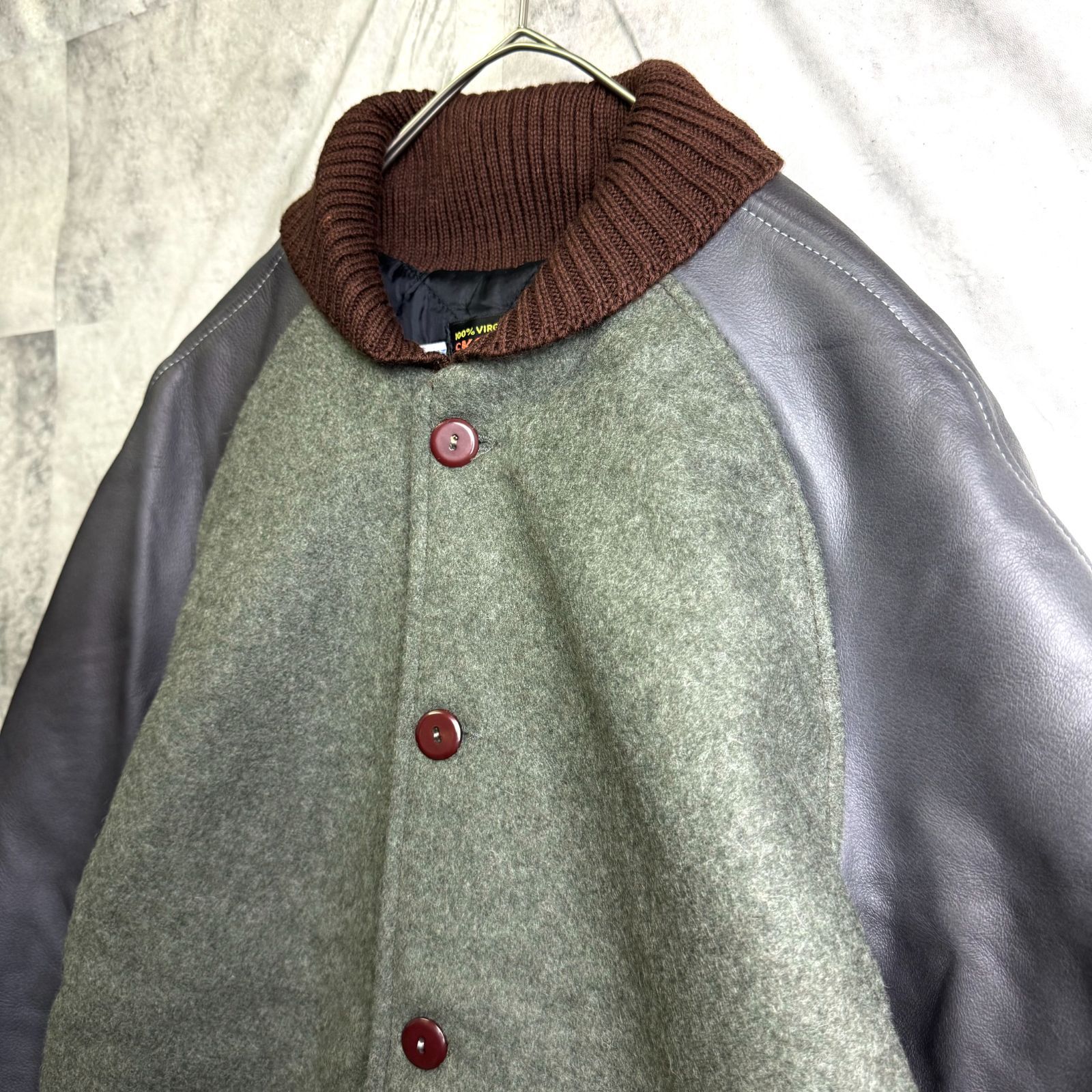 USA製 SKOOKUM スクーカム アワードジャケット 袖レザー スタジャン