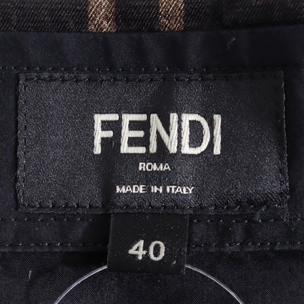 FENDI 襟ズッカ柄長袖シャツ サイズ40 ブラック FS0751-A4S6 - メルカリ