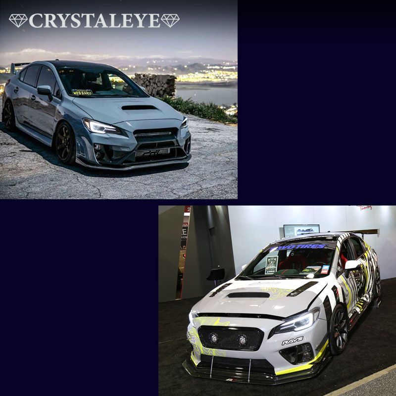スバル WRX STI S4 レヴォーグ ランボスタイル LEDヘッドライトVAB VAG VM4 VMG FFCRYSTALESIA_COM