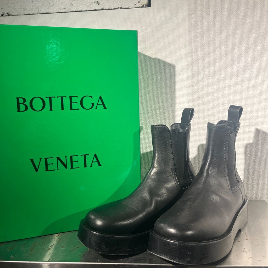 BOTTEGA VENETA ボッテガヴェネタ Torino Chelsea Ankle Boots サイドゴアブーツ 810479 ブラック size 41 表参道A09
