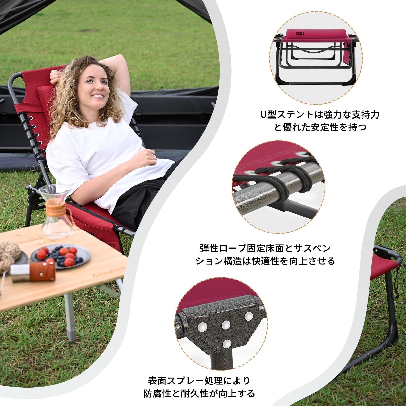 Amazon.co.jp: KingCamp サマーベッド 折りたたみ コット 3way 簡易