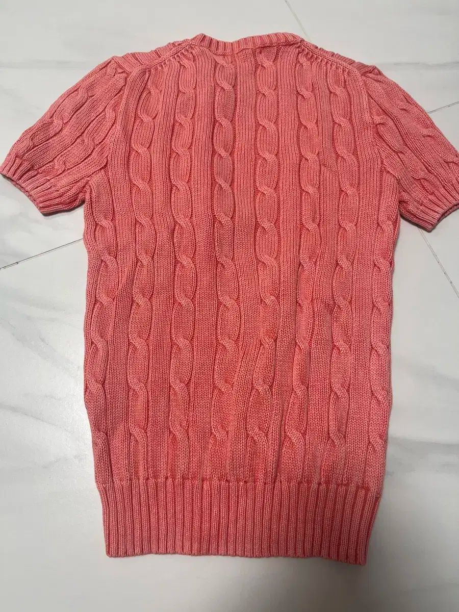 ポロラルフローレン ケーブル 半袖 ニット コーラル色 xs WWW_MORNINGWALKER_COM