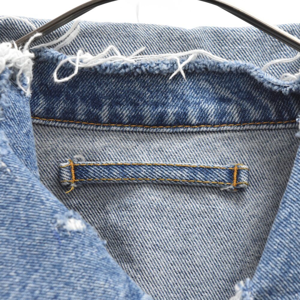 doublet (ダブレット) 23SS DESTROYED DENIM JACKET デストロイデニムジャケット インディゴ 23SS05BL156  - メルカリ