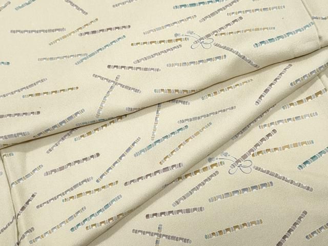 平和屋着物●上質な小紋 横笛文 正絹 CAAZ0945vf