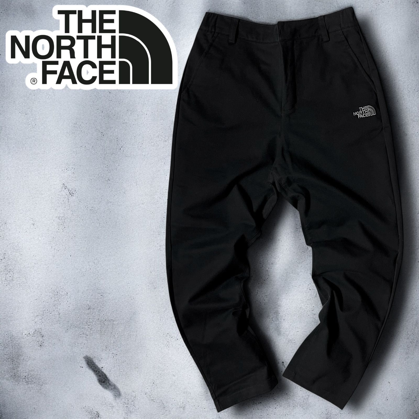 THE NORTH FACE 黒 チノパン ウエスト調整可能 ザ・ノース・フェイス(THE NORTH FACE) ロングパンツ バイソン