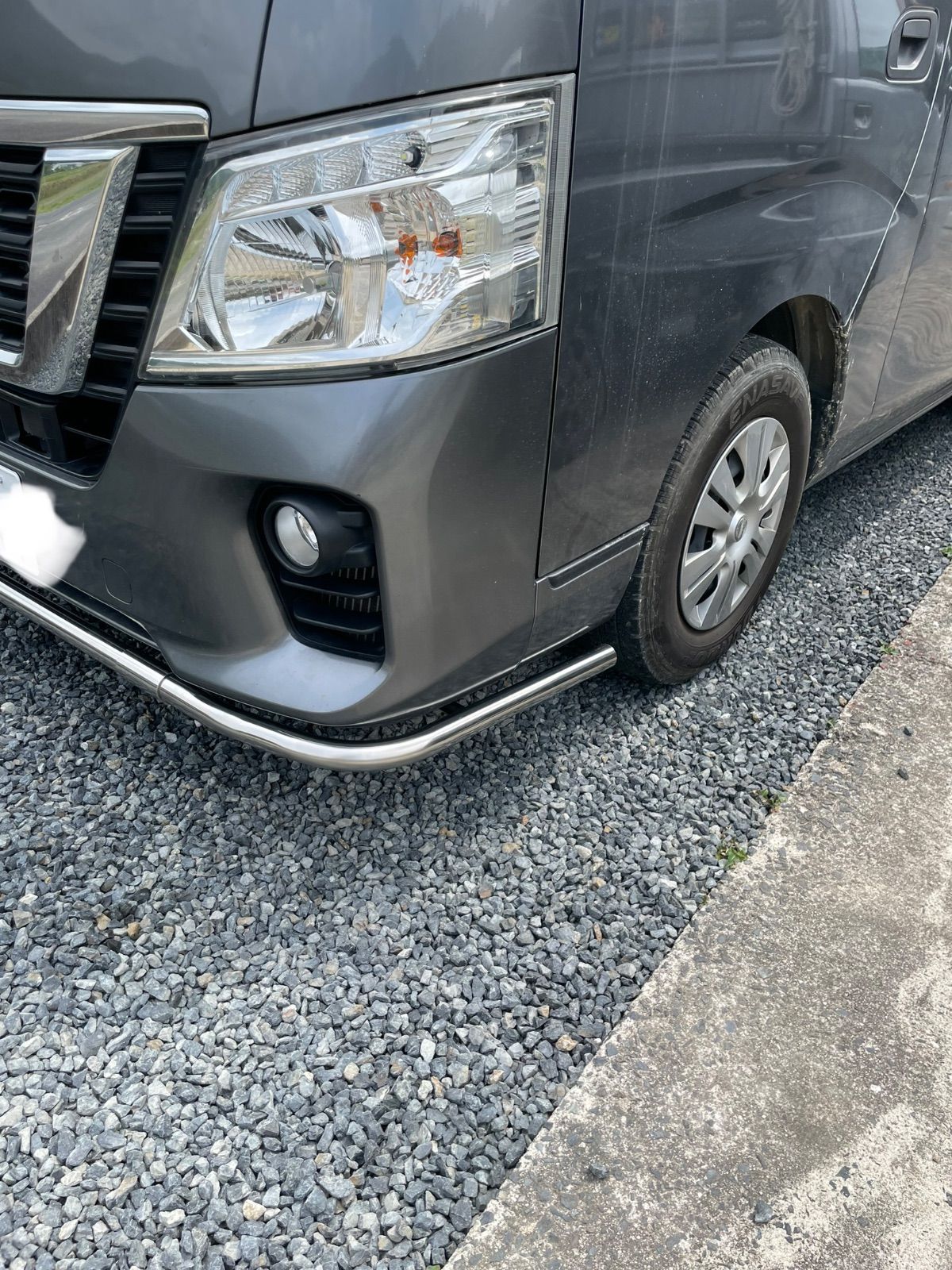 nv350キャラバン パイプバンパー ステンレスリップスポイラー チンスポ