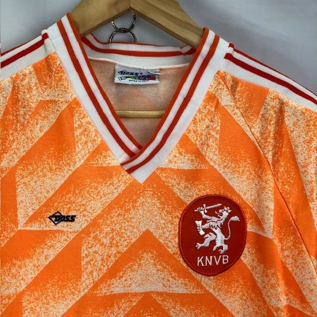 オランダ代表 88-90 サッカーシャツ ゲームシャツ 希少 DOSS Netherlands Home footballshirt 88-90 MADE IN USA 　06062404　01
