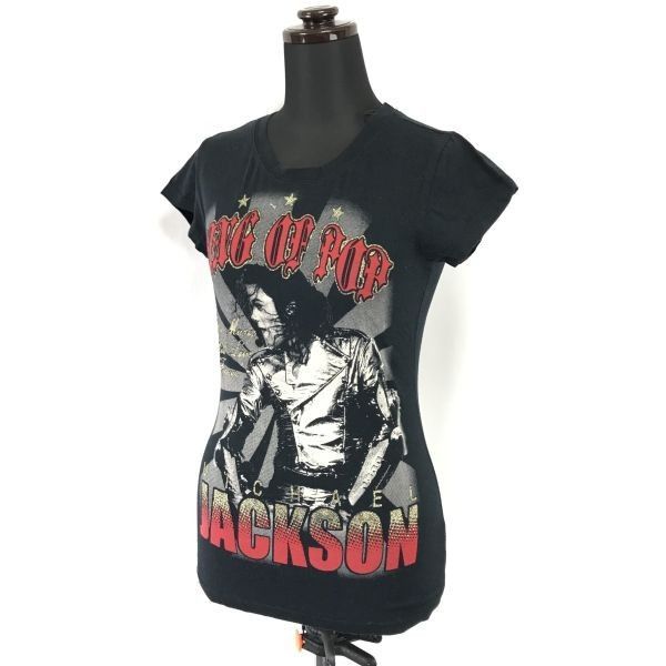 マイケル・ジャクソン KING OF POP Tシャツ M 黒 レディース マイケル・ジャクソン KING OF POP Tシャツ Mサイズ 黒白2枚