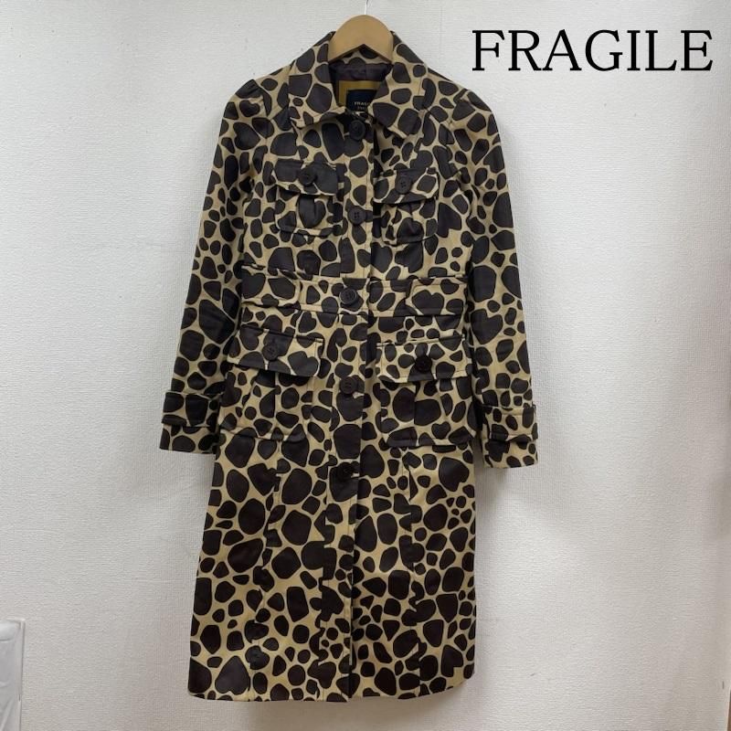 FRAGILE フラジール コート キリン柄 長袖 ロング コート 総柄 薄手 