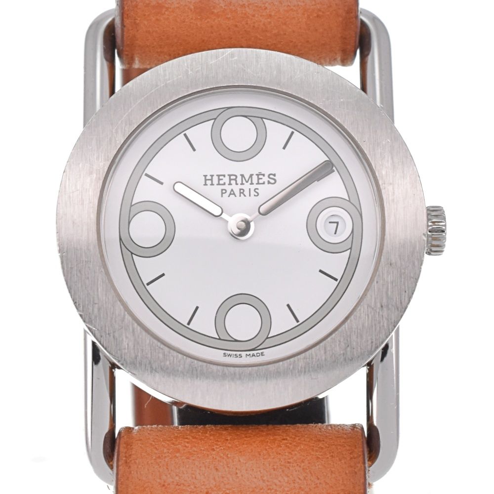 エルメス HERMES BR1.210 バレニア ロンド デイト クォーツ レディース 