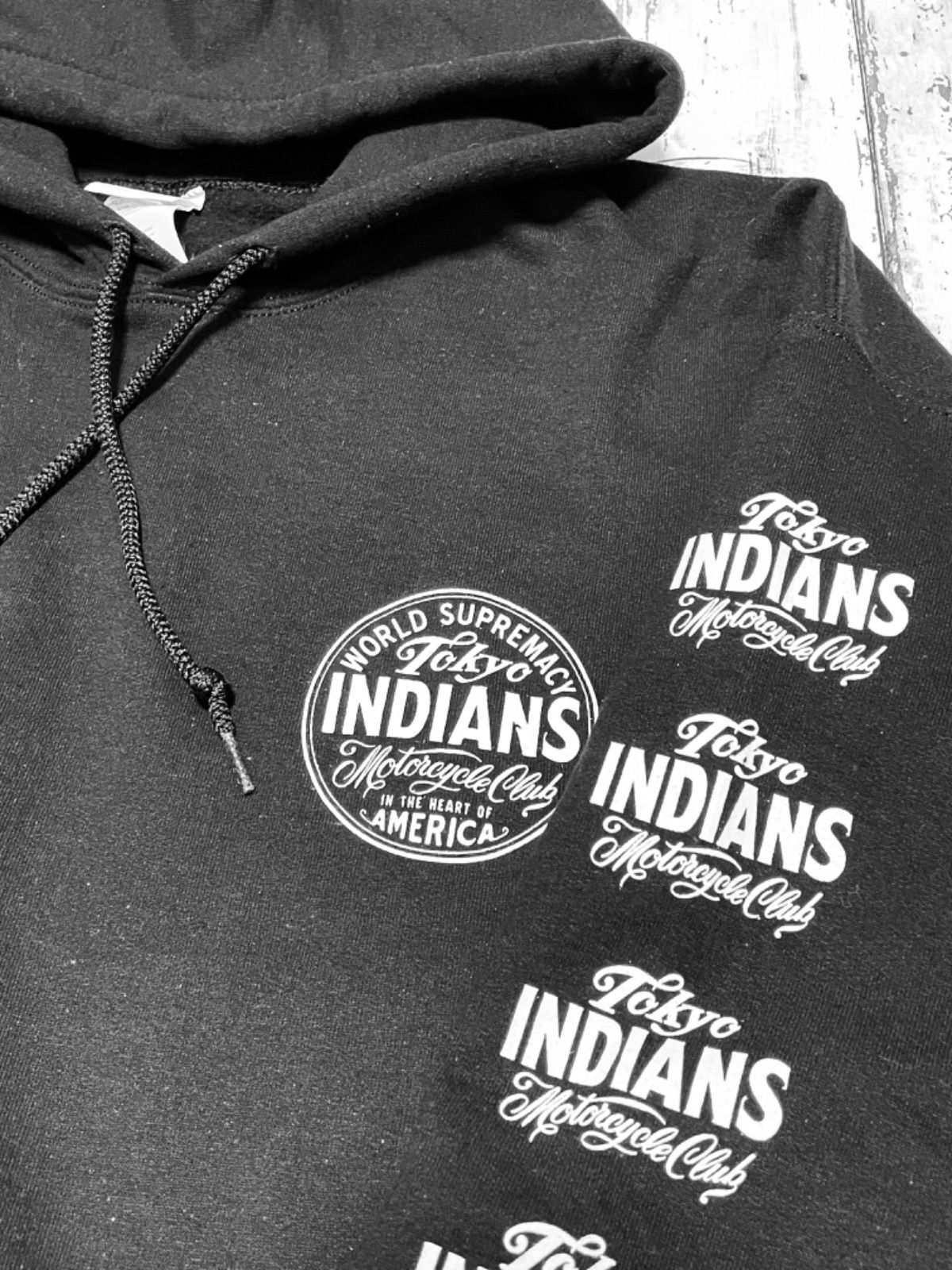 CHALLENGER FISHING CLUB パーカー　東京インディアンズ　L 黒L 東京インディアンズ パーカー 島菜有 Tokyo Indians Hoodie