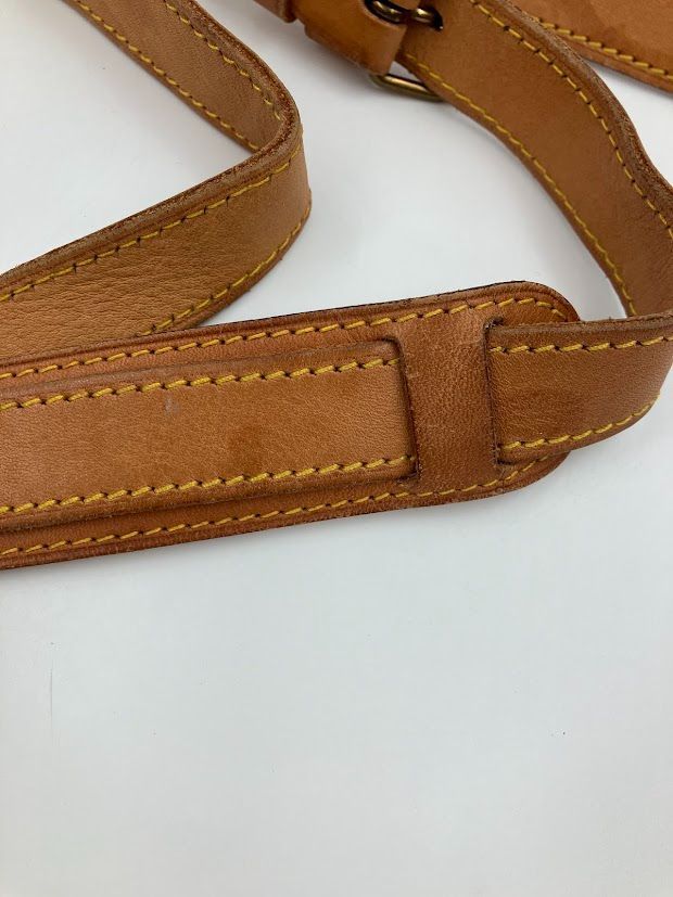 ルイヴィトン ショルダーストラップ 調整可能 ヌメ革 ブラウン LOUIS