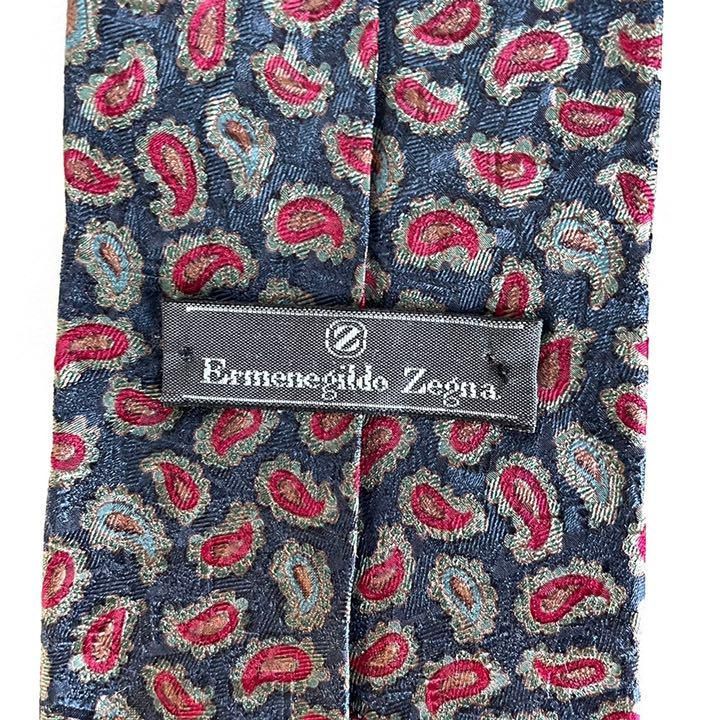 Ermenegildo Zegna ゼニア ネクタイ ペイズリー柄 シルク - メルカリ