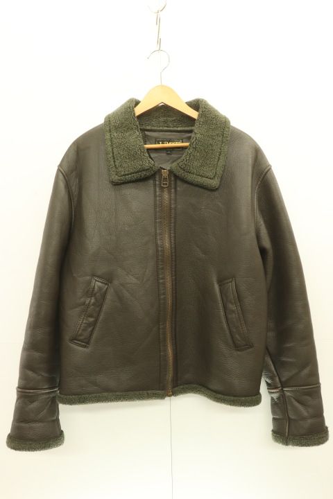 【中古】 THREE メンズレザージャケット L レザージャケット J THREE L 茶 ブラウン レザー