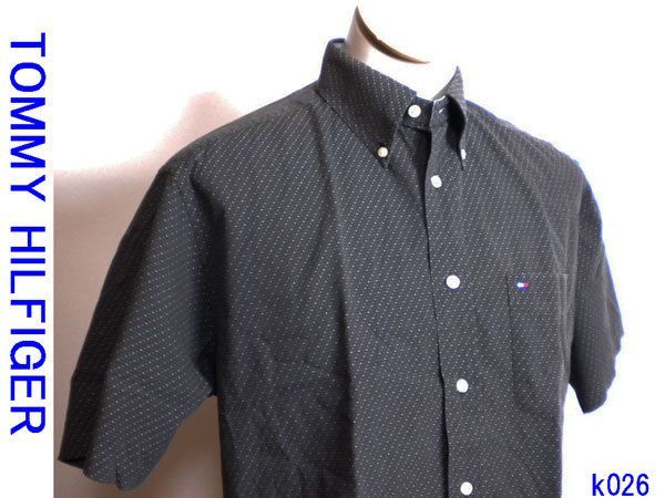 美品  トミーヒルフィガー  半袖シャツ　ドット柄　M　 k026