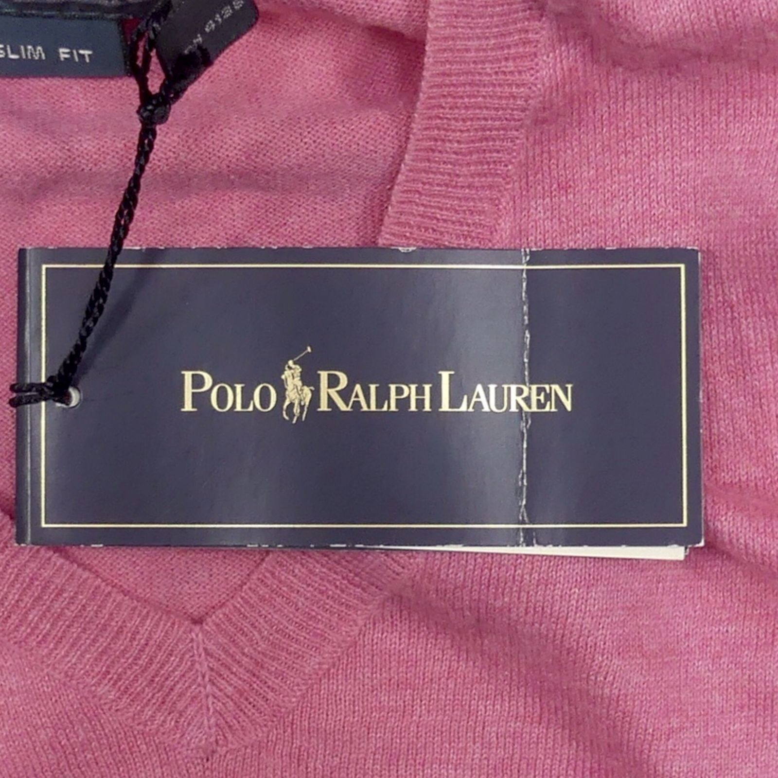 Polo Ralph Lauren ピンク Vネック ニット M MINOR DEFECT* Polo Ralph Lauren Women's Pima V-Neck Cable