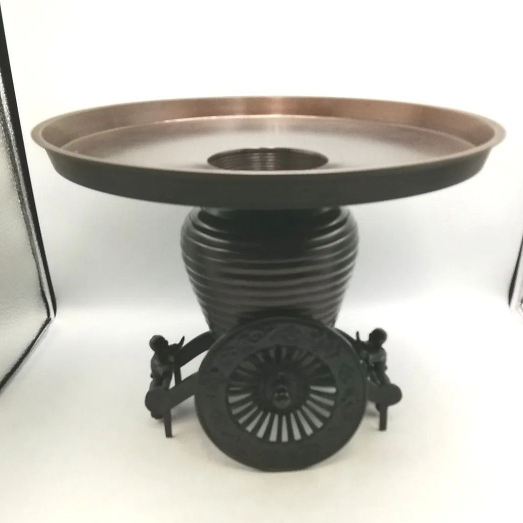 銅器 花器 薄端 青銅製 【公式通販】