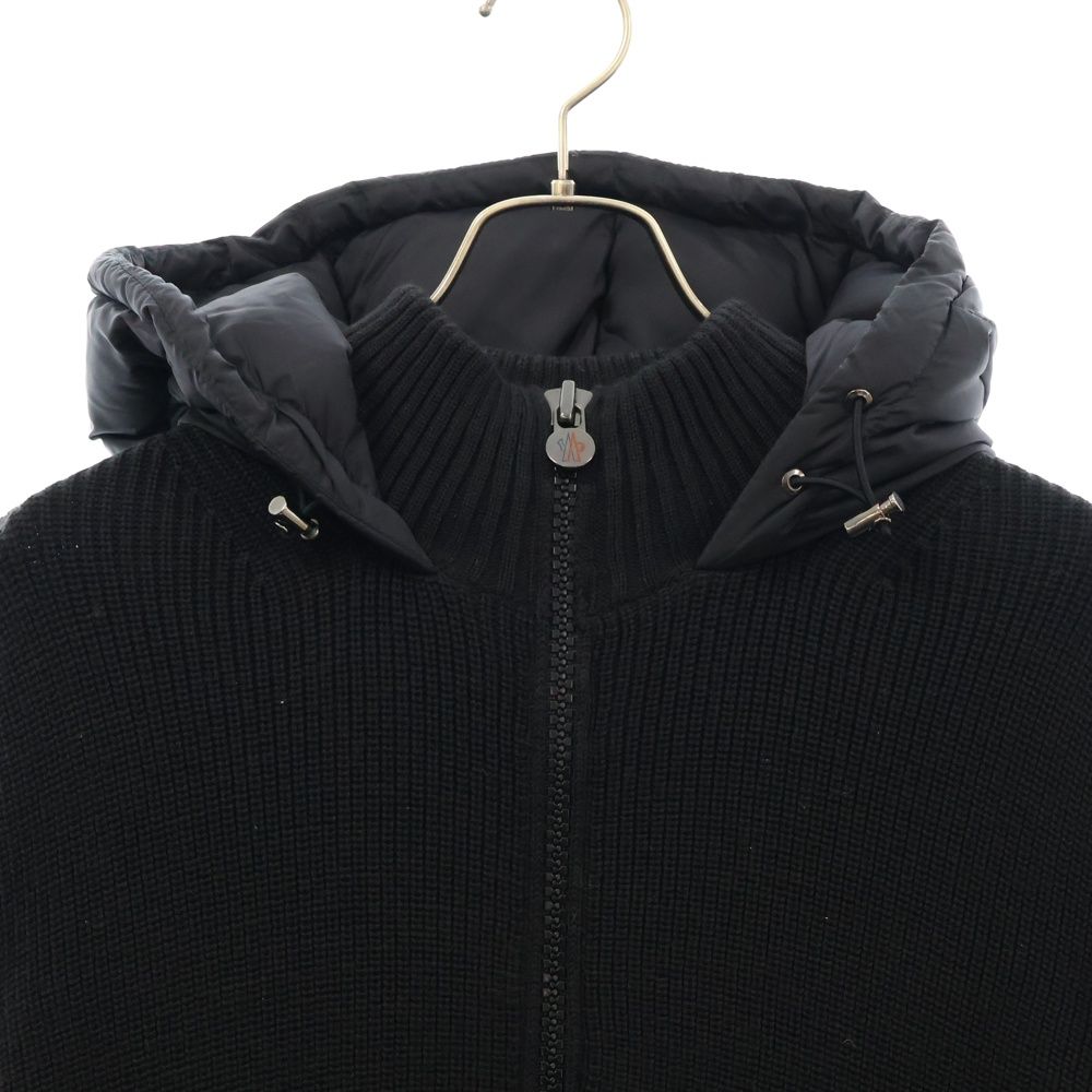 MONCLER モンクレール MAGLIONE TRICOT CARDIGAN A20919413500 94111 マグリア トリコ ジップニットカーディガン フーディ ブラック MONCLER (モンクレール) MAGLIONE TRICOT CARDIGAN A20919413500 94111