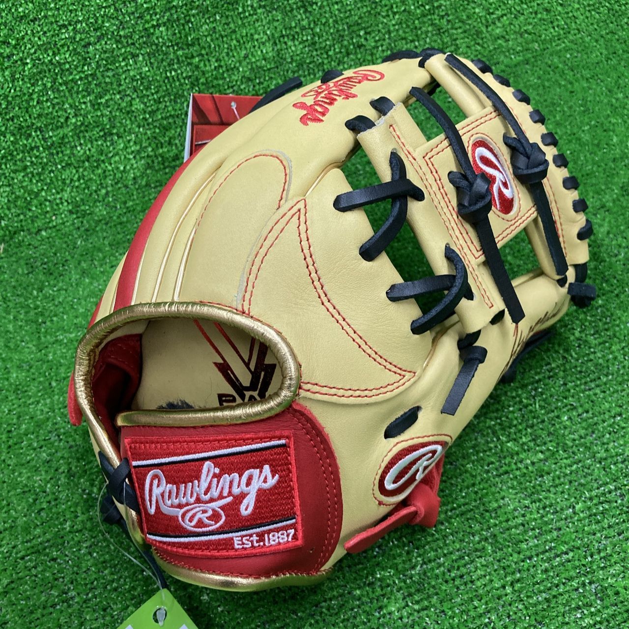 ローリングス　 軟式グローブ 外野用　キャメル/スカーレット ローリングス Rawlings 野球 軟式グローブ 外野手キャメル