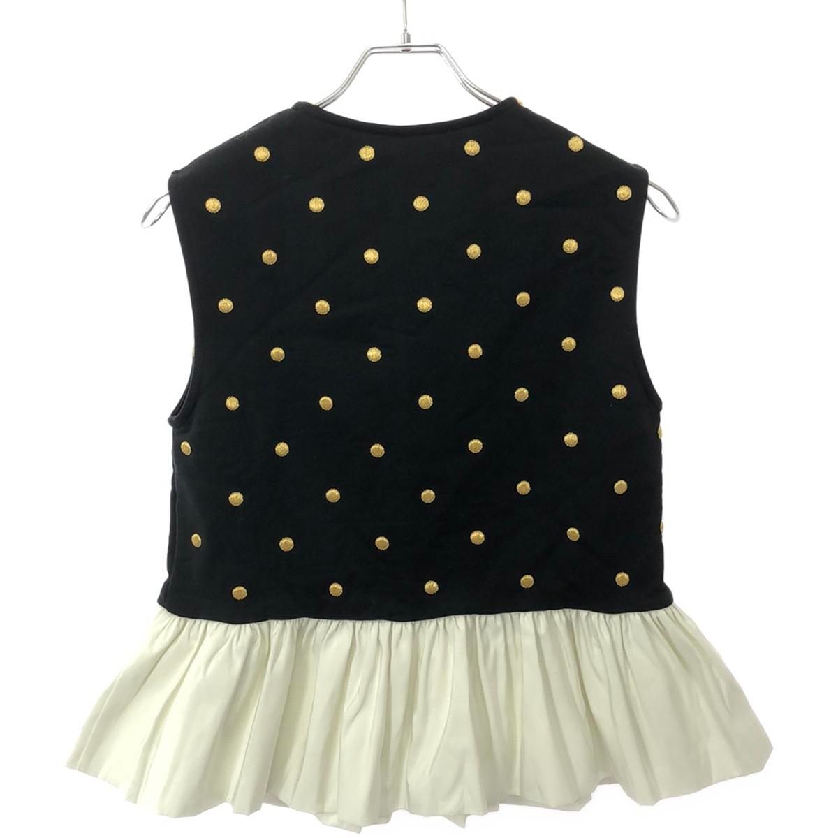 NINA RICCI - NINA RICCI ニナリッチ 24SS ポルカドットタフタペプラムトップス 4S-T0023-C0054  S NINA RICCI ニナリッチ 24SS ポルカドットタフタペプラム