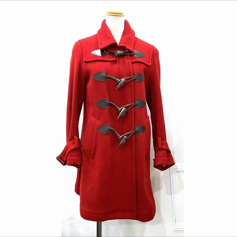 ローブス＆コンフェクションズ Robes-Confections ウール混 レディースダッフルコート レッド JA-19839