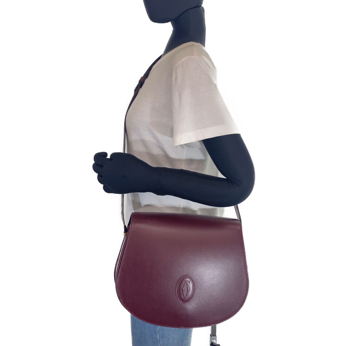 美品 CARTIER カルティエ ヴィンテージ マストライン ボルドー 赤