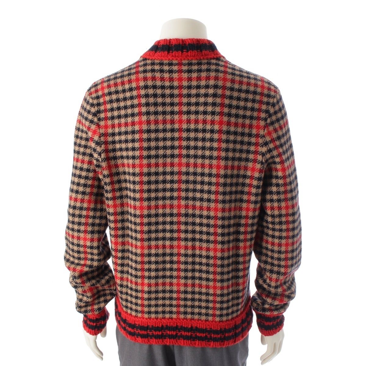 GUCCI グッチ チェック 千鳥格好 ニット カーディガン