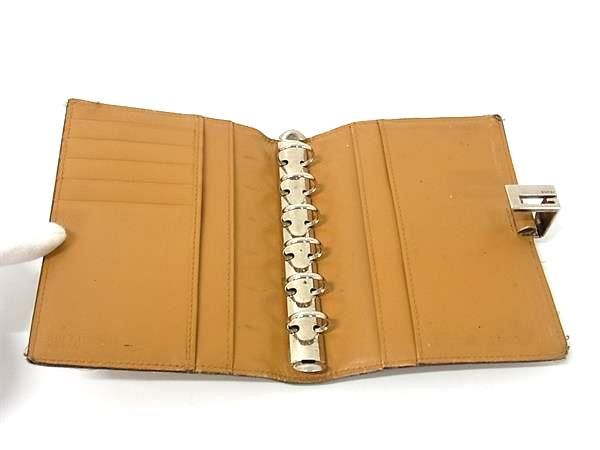 手帳カバー グッチ GUCCI ベージュ 6穴式 美品 新社会人 新生活 GUCCI グッチ 手帳カバー システム手帳 レディース メンズ
