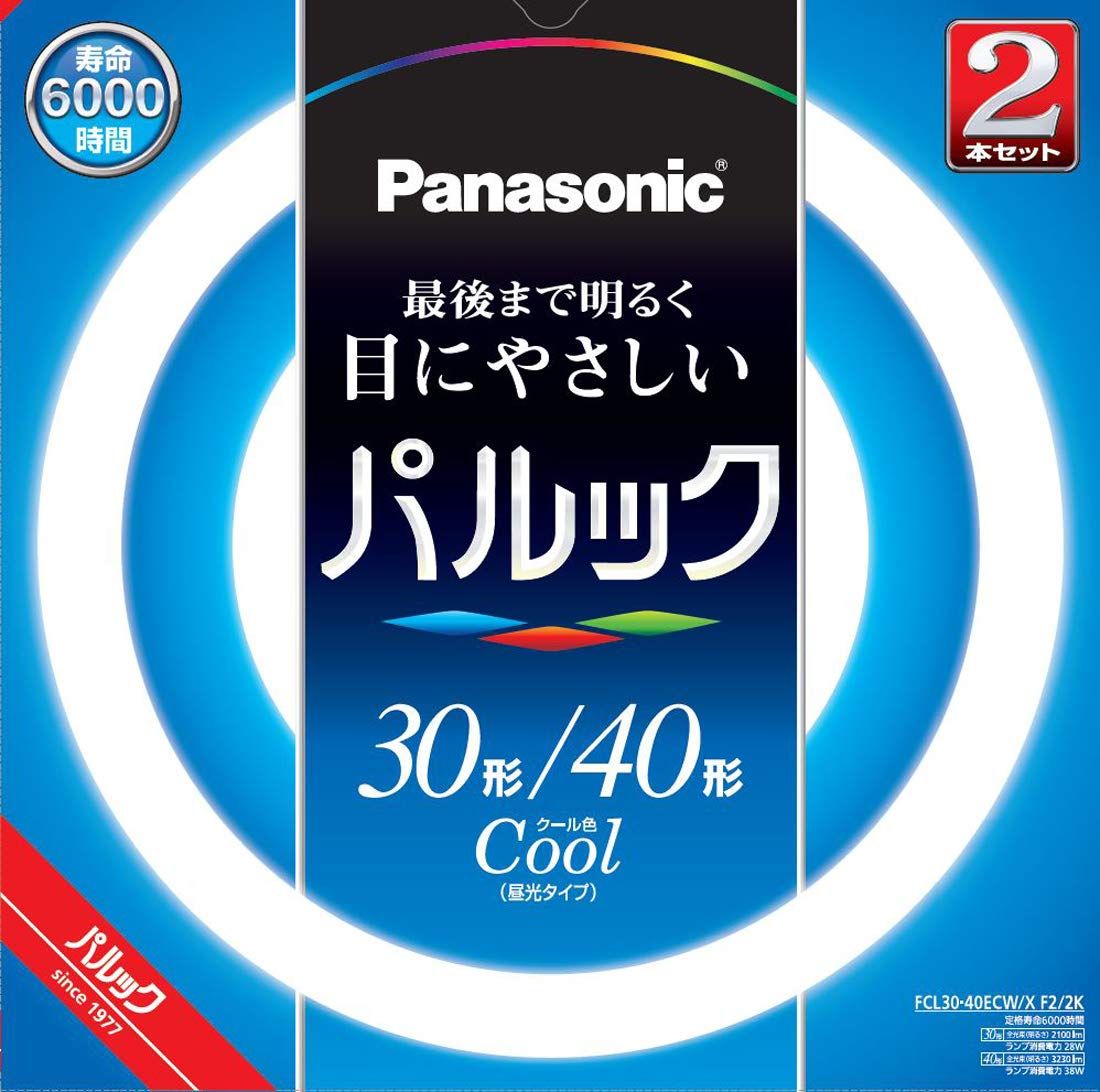パナソニック 蛍光灯丸形 30形+40形 2本入 クール色 パルック FCL3040ECWXF22K [クール色] [セット(30形+40形)]