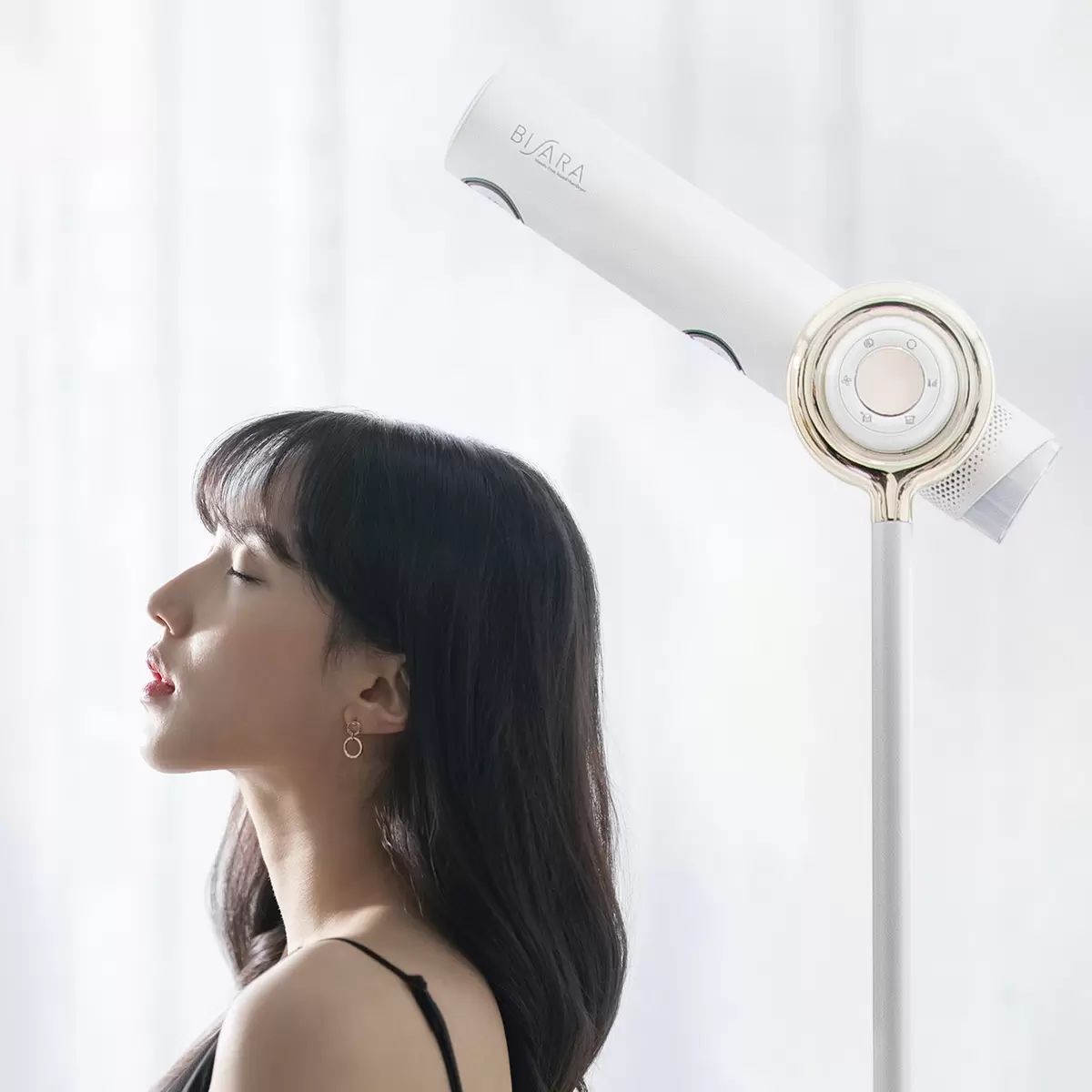 美品　BISARA PRO　ハンズフリースタンドヘアードライヤー　QS254PW QUADS BISARA PRO ハンズフリースタンドヘアドライヤー QS254PS