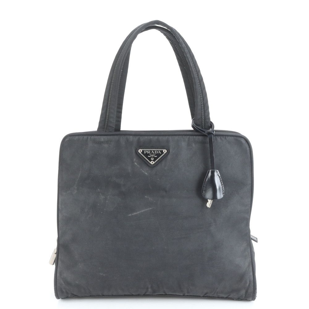 美品 プラダ トートバッグ ブラック テスートナイロン 三角ロゴ