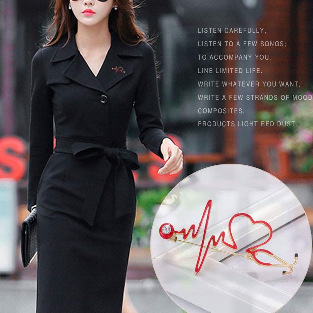 ラインストーン ブローチ コート 個性アクセサリー ジュエリー コサージュ ウェディング ファッション ピン 特価商品】コサージュ 個性 ブローチ オリジナル 心電図型 胸飾り 服アクセサリー 制服小物 ピン ジュエリー 卒業式 入学式 結婚式  BlouseHouse プレゼント クリスマス 贈り物 レッド - メルカリ