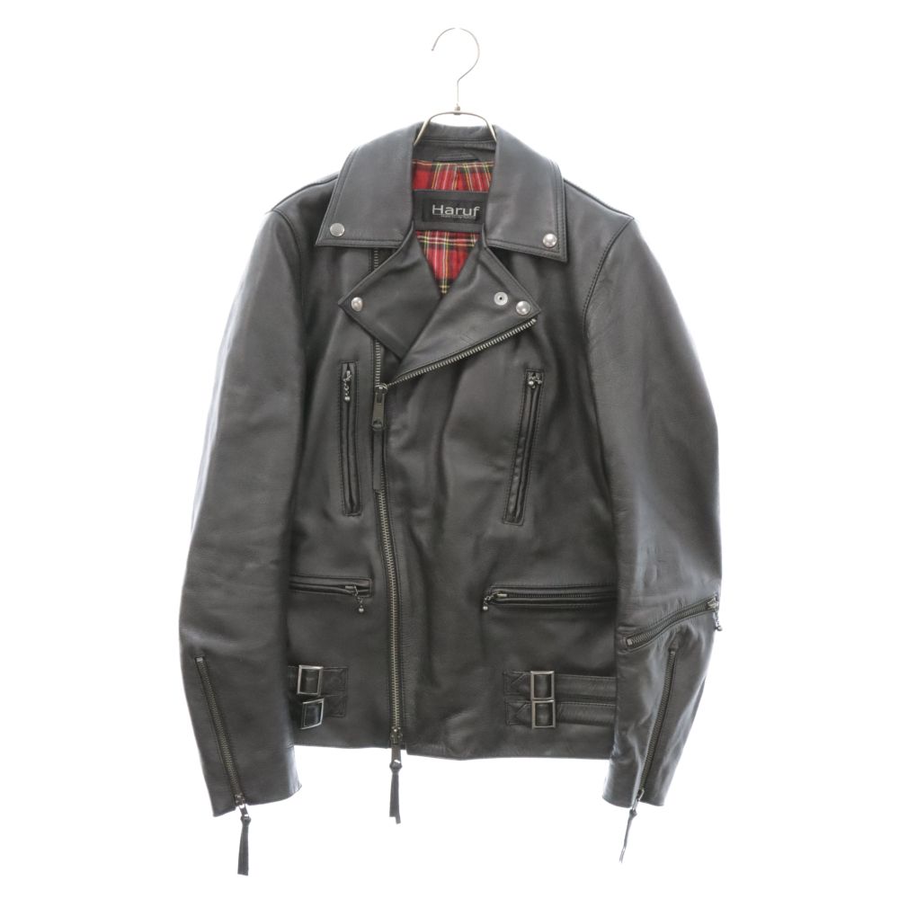 【Haruf】ハルフ　牛革ダブルライダース　LL ハルフ Haruf 本革 レザージャケット ダブルライダース
