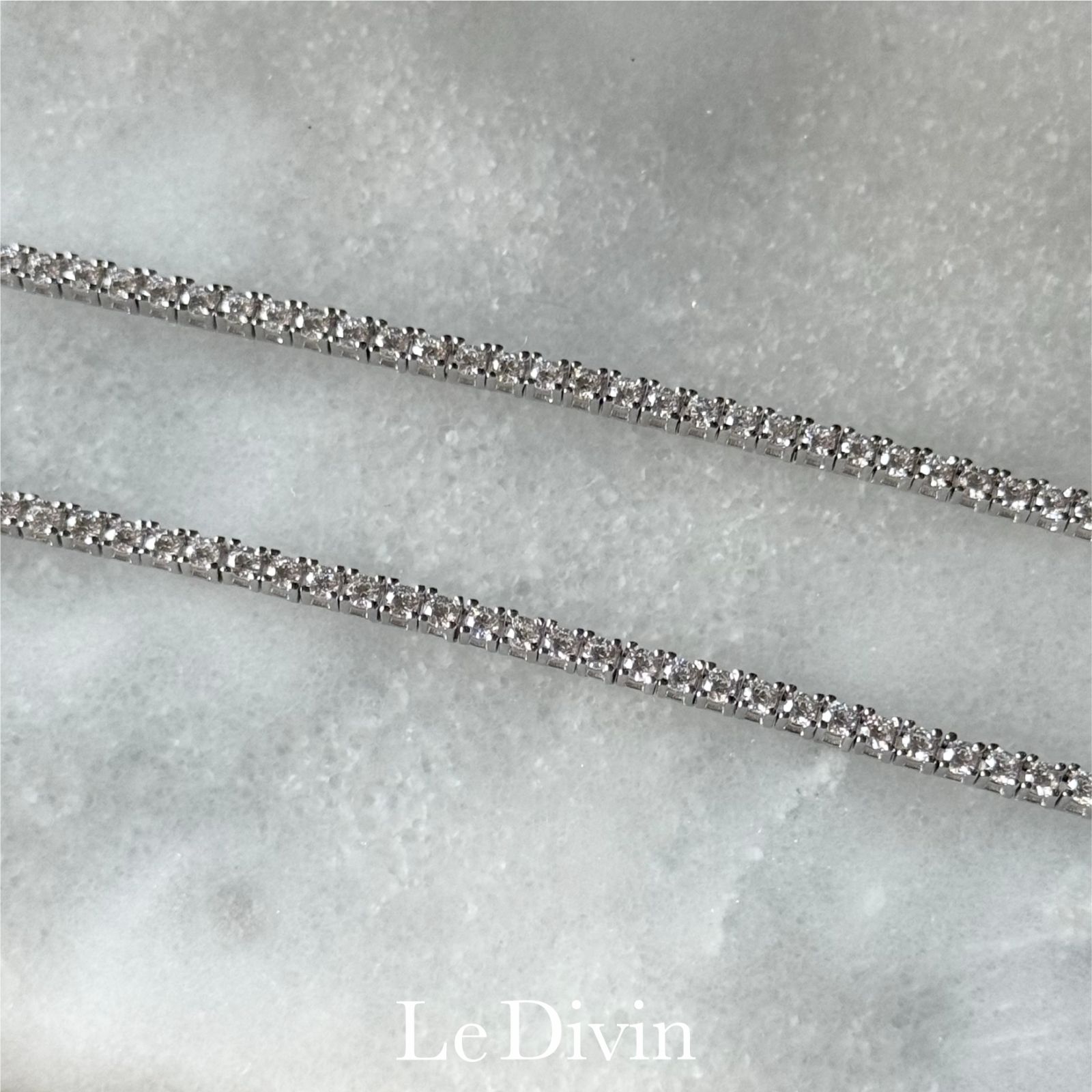 2mm 人工ダイヤモンド テニスブレスレットS925プラチナ加工 金アレ対応 人工ダイヤモンド 2mmテニスブレスレット s925プラチナ加工 金