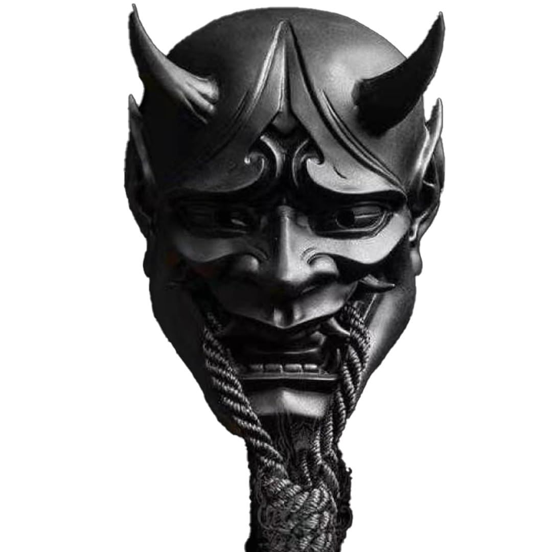 [TOMMYFIELD] ラバーマスク コスプレ ゴーストフェイス いたずら 悪魔マスク お面 余興 鬼 (ブラック) [並行輸入品] [ブラック]