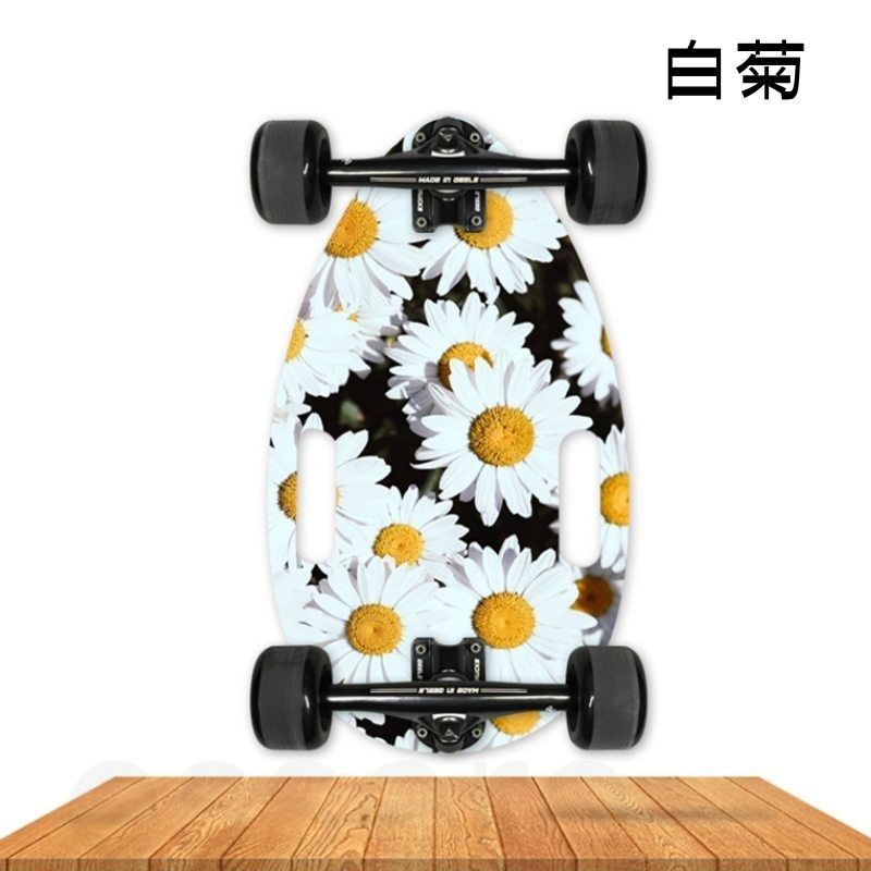 スケートボード 初心者向け ミニスケボー 7PLY カナダのカエデ材スケボー 7.25インチ 大人 移動手段 若者 子供用 白菊