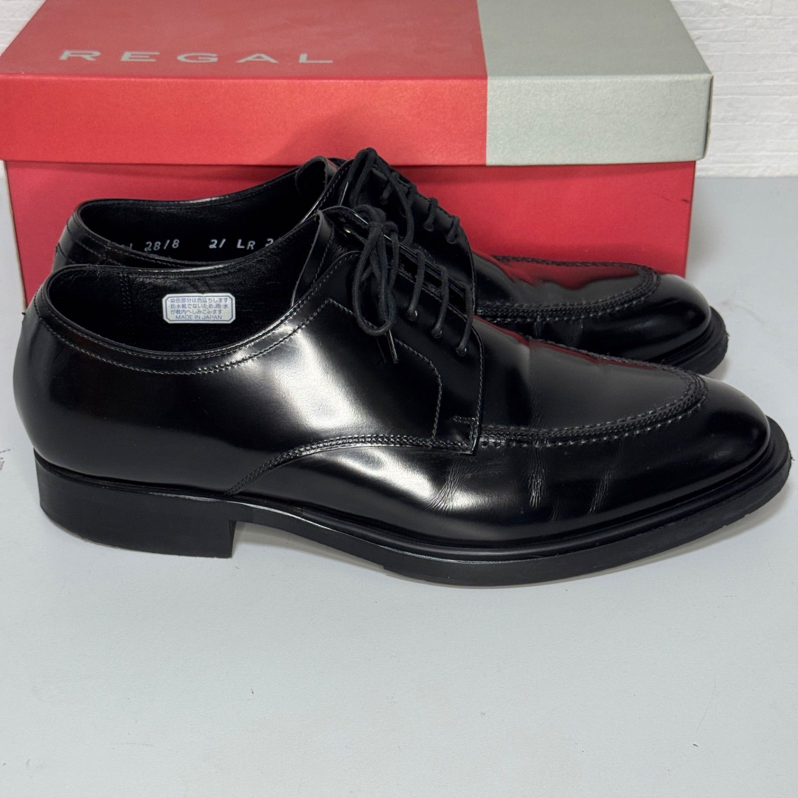  REGAL リーガル 621 R AL 革靴 25.5 cm EEE 黒 ビジネスシューズ Uチップ ワイド 幅広 き ドレス ビジネスシューズ ブーツ 革靴