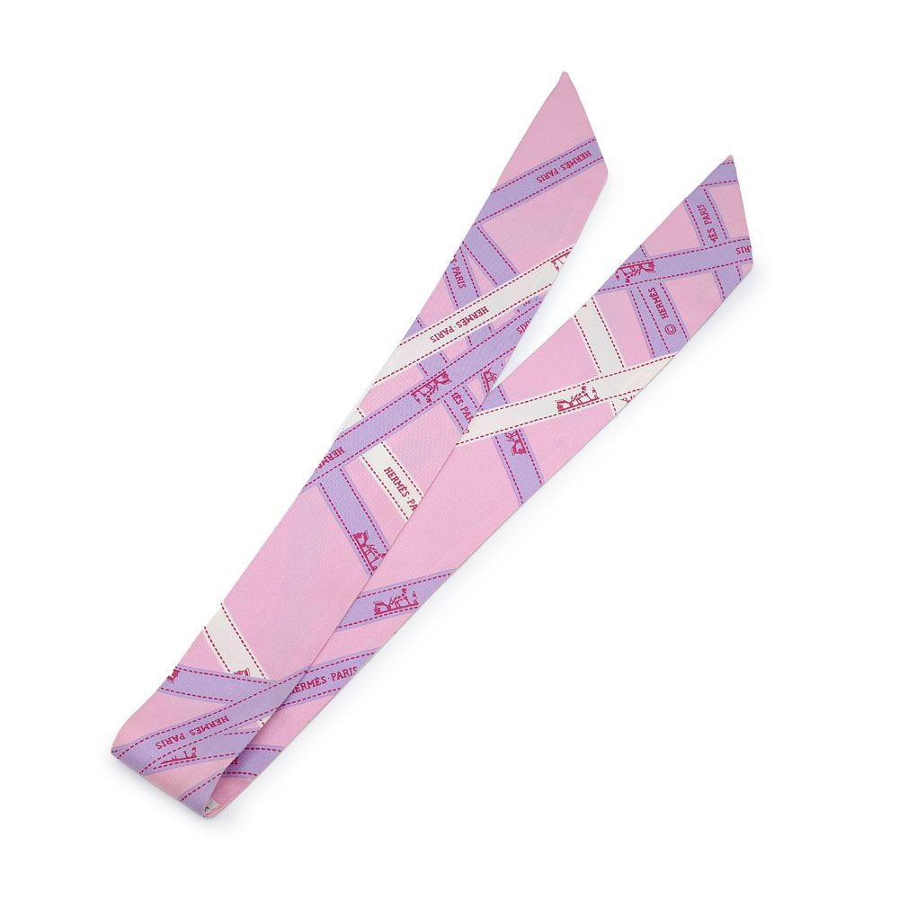 専用 新品 エルメス ツイリー ボルデュック リボン柄 パープル