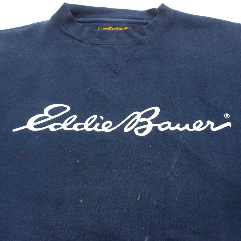 90s vintage Eddie Bauer 黒タグ スウェット トレーナー メンズ 表記XL
