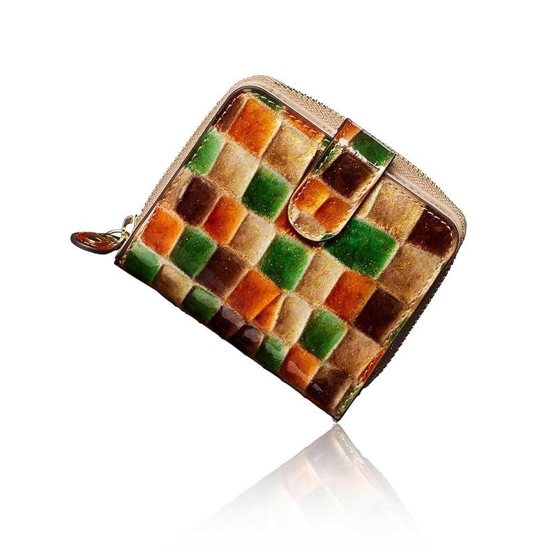 新着商品 VOICE イタリア Life社製 牛革 le murrine 財布 レディース 二つ折り 上品で 使いやすい 見た目は ミニ財布 収納力は長財布 プレゼント ギフト 箱入り M.Brown ブラウン