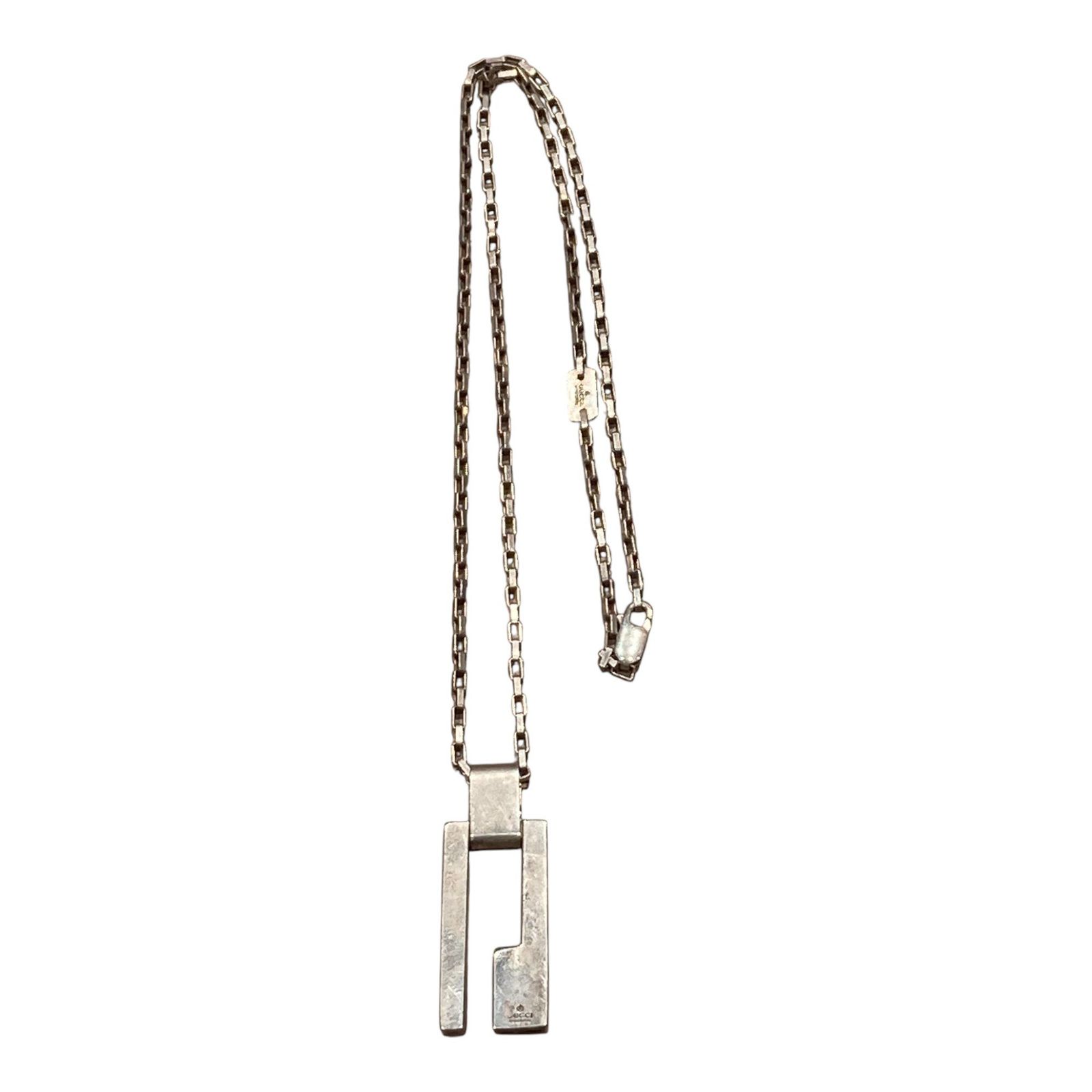 GUCCI (グッチ) ⑤ カットアウトG ネックレス ユニセックス シルバー 
