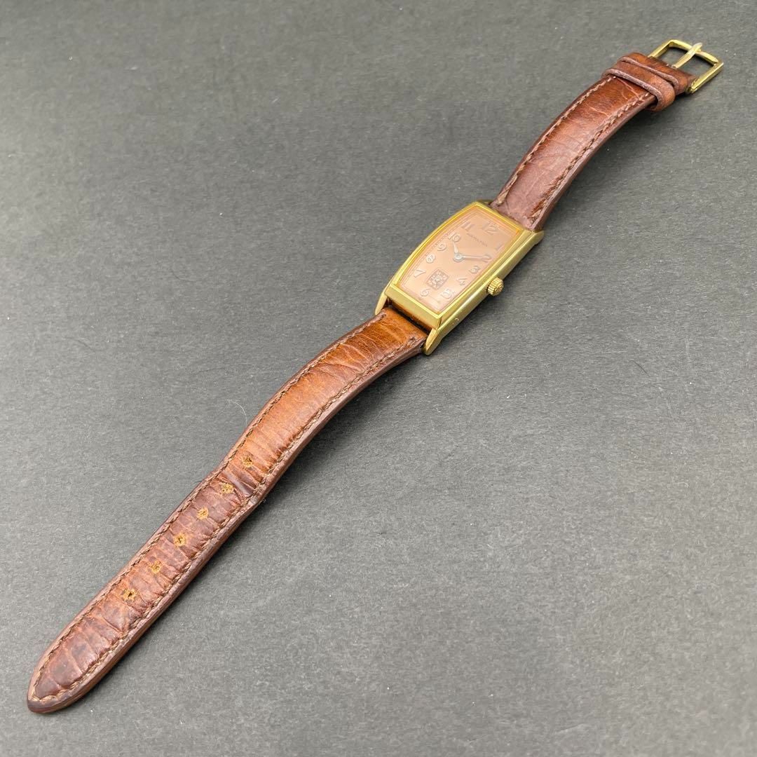 【稼働 美品希少】 ハミルトン アードモア 6256 ゴールド スモセコ HAMILTON 6256 アードモア カーライル スモセコ トノー型 レディース