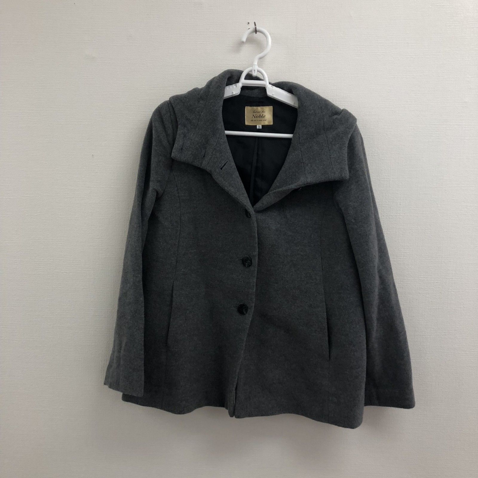 Noble】ノーブル ピーコート コート アウター フーデッドコート 36  