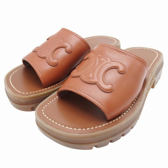 美品 セリーヌ CELINE 小さいサイズ クレア トリオンフ スライド